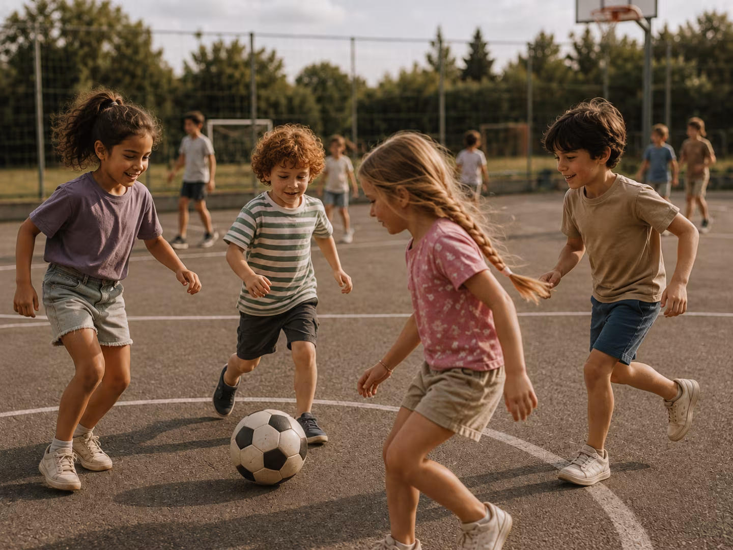 kinder fussball sportplatz